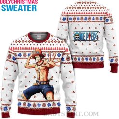 Ace Character Festive Fun – One Piece Ugly Christmas Sweater