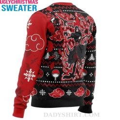 Akatsuki Itachi Symbolic Crows Naruto Graphic Ugly Christmas Sweater