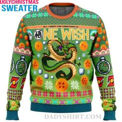 All I Want For Christmas Is Ne Wish – Dragon Ball Z Shenron Christmas Sweater