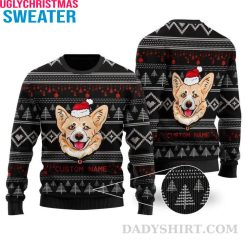 All-Over Print Corgi Ugly Sweater Shirt For Dog Lovers, Perfect For Christmas And Everyday Wear