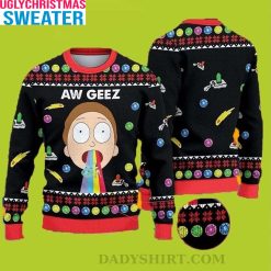 Aw Geez Moment – Rick And Morty Ugly Sweater