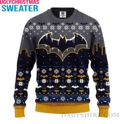 Batman Logo And Snowflakes Ugly Christmas Sweater – The Ultimate Gift For Men