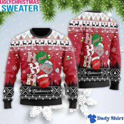 Budweiser Beer Ho Ho Ho Christmas Gift – Budweiser Ugly Sweater