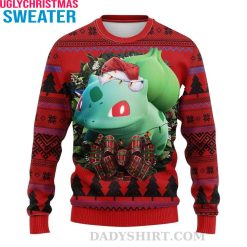 Bulbasaur’s Holiday Cheer – Pokemon Ugly Christmas Sweater