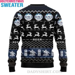 Busch Light Beer Logo Reindeer Ugly Christmas Sweater – Perfect Gift Idea
