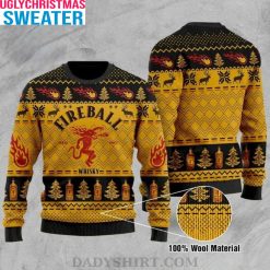 Celebrate Christmas In Style With Fireball Fire – Pine Tree Ugly Sweater