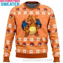 Charizard’s Cozy Holiday Inferno – Pokemon Ugly Christmas Sweater