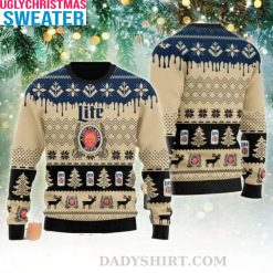 Chevron Pattern Miller Lite Ugly Sweater – A Must-Have For Beer Enthusiasts