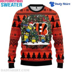 Cincinnati Bengals Minion Character Graphics – Minion Ugly Christmas Sweater