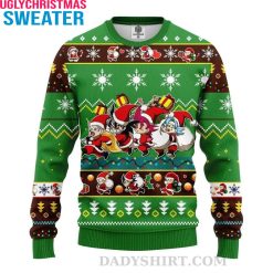 Cute Dragon Ball Character Christmas Graphics – Dragon Ball Z Ugly Sweater