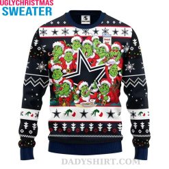 Dallas Cowboys 12 Grinch Xmas Day Graphics – Grinch Ugly Christmas Sweater