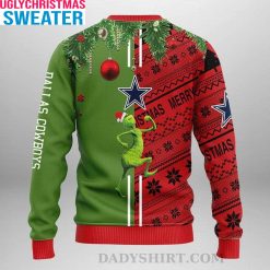 Dallas Cowboys Grinch And Scooby-Doo Graphics – Grinch Ugly Christmas Sweater