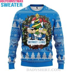 Detroit Lions Peanuts Characters Graphics – NFL Snoopy Ugly Christmas Sweater
