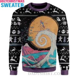 Embrace The Holidays With A Jack Skellington Graphic Ugly Christmas Sweater