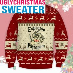 Espresso Patronum Coffee Lover – Harry Potter Ugly Christmas Sweater