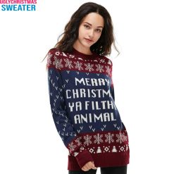 Fair Isle Filthy Animal Women’s Ugly Christmas Holiday Sweater