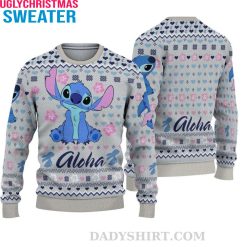 Festive Stitch Christmas Sweater With Aloha Flower Design – Unique Christmas Presents
