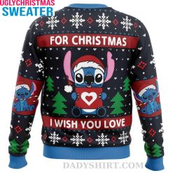 For Christmas I Wish You Love – Stitch Christmas Sweater