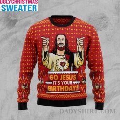 Go Jesus It’s Your Birthday – Christmas Sweater Jesus