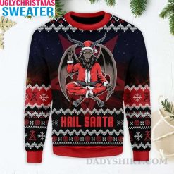 Hail Santa – Funny Christmas Satanic Ugly Sweater