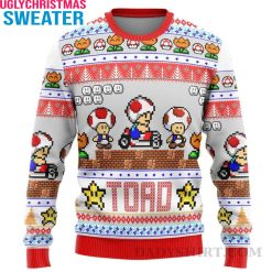 Mario And Toad Ugly Christmas Sweater – Perfect Gifts For Gamers